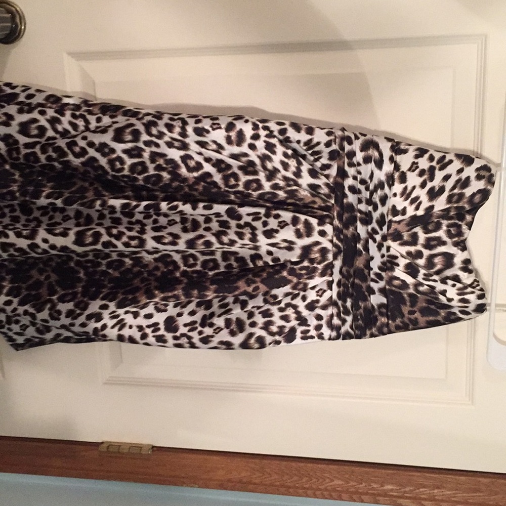 Strapless cheetah dress